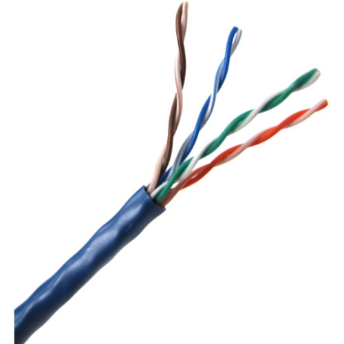 Weltron 1000ft Cat5E UTP 350MHz Stranded PVC CMR Cable - Blue T2404L5EPA-BL