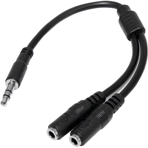 StarTech.com Slim Stereo Splitter Cable - 3.5mm Male to 2x 3.5mm Female MUY1MFFS