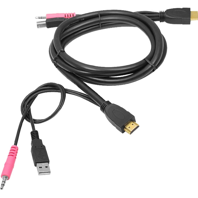SIIG USB HDMI KVM Cable with Audio & Mic CE-KV0211-S1