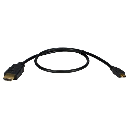 QVS High Speed HDMI to Micro-HDMI with Ethernet 1080p HD Cable HDAD-3M