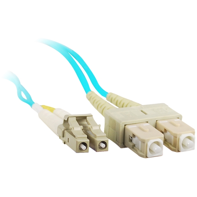 SIIG 1M 10Gb Aqua Multimode 50/125 Duplex Fiber Patch Cable LC/SC CB-FE0P11-S1