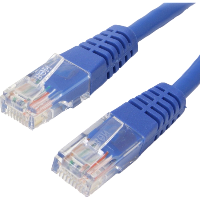 4XEM 1FT Cat6 Molded RJ45 UTP Ethernet Patch Cable (Blue) 4XC6PATCH1BL