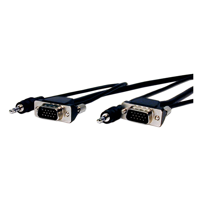 Comprehensive Pro AV/IT Series Micro VGA HD15 Plug to Plug with Audio Cable 15ft MVGA15P-P-15HR/A