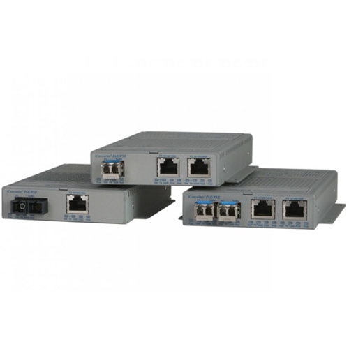 Omnitron High Power PoE+ Fast Ethernet Media Converter 9323-1-21W FPoE+/S