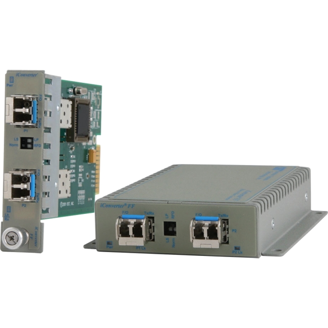 Omnitron SFP to SFP Protocol-Transparent Fiber Converter 8699-0-F
