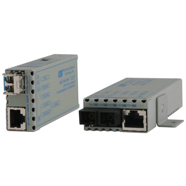 Omnitron miConverter 10/100/1000BASE-T to 1000BASE-X Ethernet Media Converter 1222-0-9W GX/T