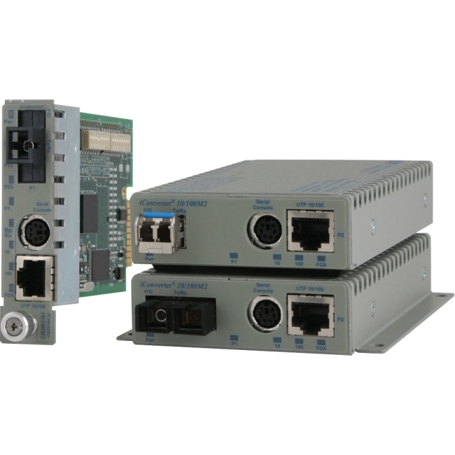 Omnitron 10/100BASE-TX UTP to 100BASE-FX Media Converter and Network Interface Device 8903N-1-W 8903N-1
