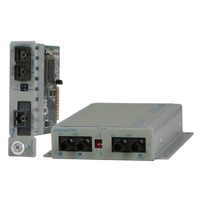 Omnitron 100Base-FX Single-Mode to Multimode Managed Fiber Converter 8630-1-Z