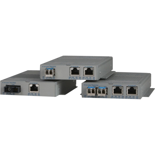 Omnitron Standard Gigabit Media Converter 9419-1-21W GPoE/S