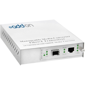 AddOn 100Base-TX To Open SFP Port Managed Media Converter ADD-MFMC-SFP