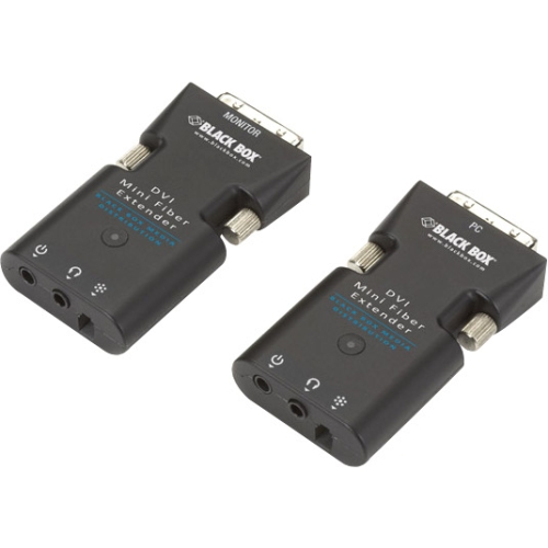 Black Box Mini Extender Kit for DVI-D and Stereo Audio over Fiber AVX-DVI-FO-MINI