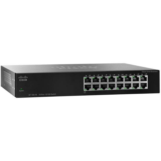 Cisco Unmanaged Rack-mount Switch SF100-16-NA SF 100-16
