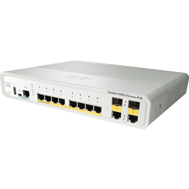 Cisco Catalyst Layer 3 Switch - Refurbished WS-C3560CG-8PCS-RF 3560CG-8PC-S