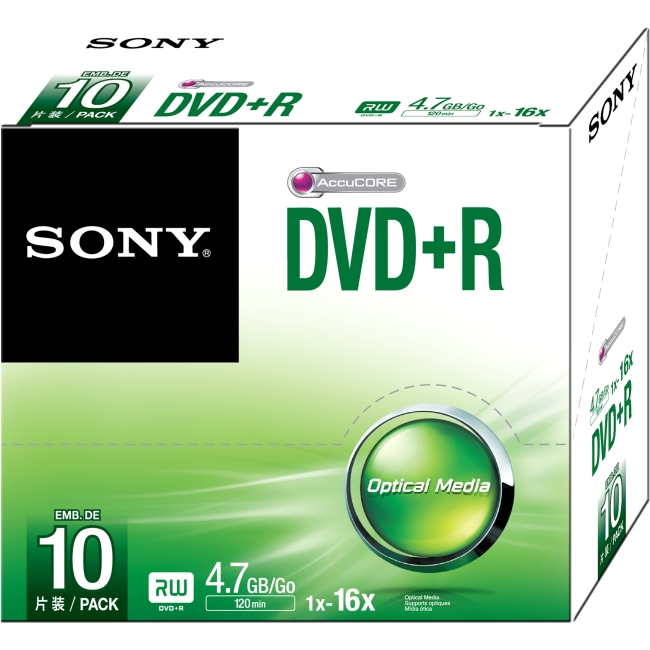 Sony DVD Recordable Media 10DMR47SS