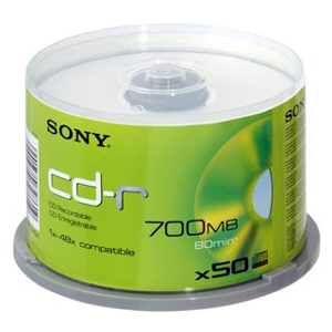 Sony 48x CD-R Media 50CDQ80SP