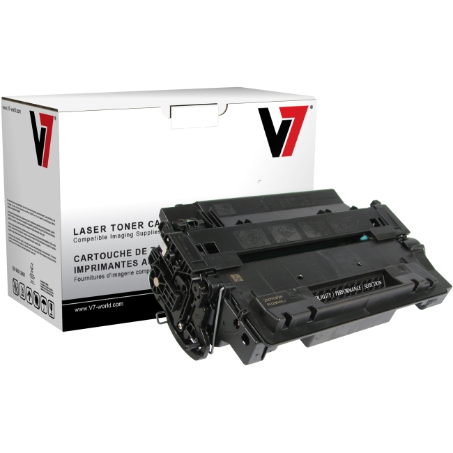 V7 Black Toner Cartridge For HP LaserJet P3010, P3015, P3015D, P3015DN, P3015X THK255A