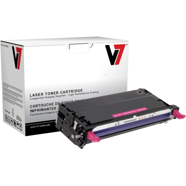 V7 Magenta Toner Cartridge, Magenta (High Yield) For Xerox Phaser 6180, 6180MFP TXM26180H