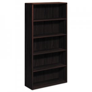 HON 10700 Series Wood Bookcase, Five-Shelf, 36w x 13-1/8d x 71h, Mahogany 10755NN HON10755NN 10755N