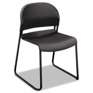 HON GuestStacker Series Chair, Charcoal with Black Finish Legs, 4/Carton 4031LAT HON4031LAT 403112T