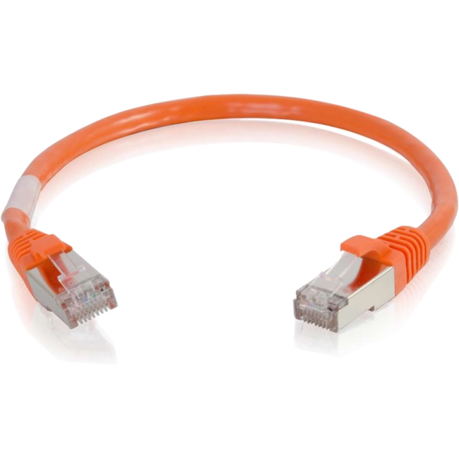 C2G 6in Cat6 Snagless Shielded (STP) Network Patch Cable - Orange 00985