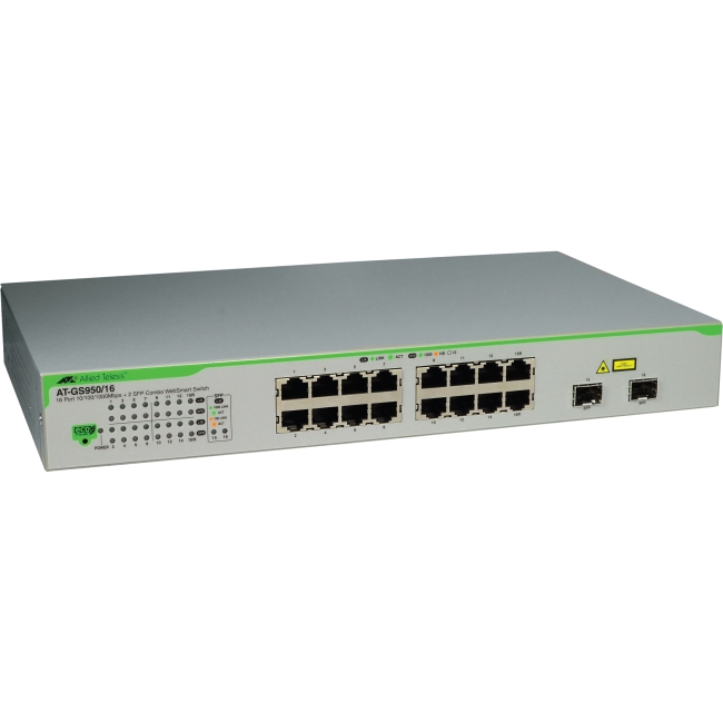 Allied Telesis 16 Port Gigabit WebSmart Switch AT-GS950/16PS-10 AT-GS950/16