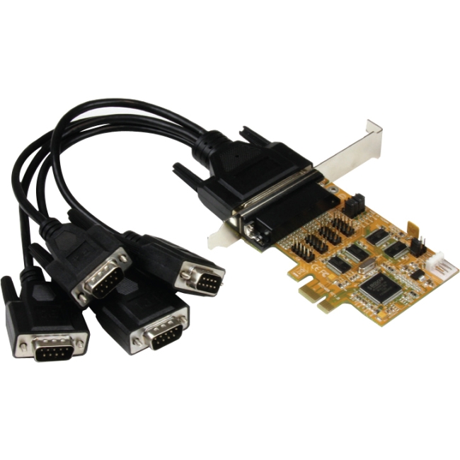 StarTech.com 4 Port PCI Express (PCIe) RS232 Serial Card w/ Power Output and ESD Protection PEX4S553S
