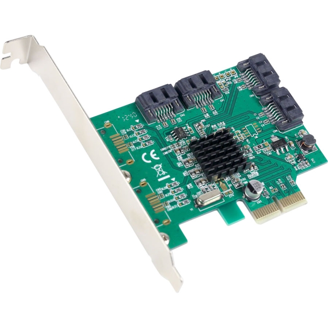SYBA Multimedia SATA III 4-port PCI-e Version 2.0, x2 Slot Controller Card SI-PEX40062
