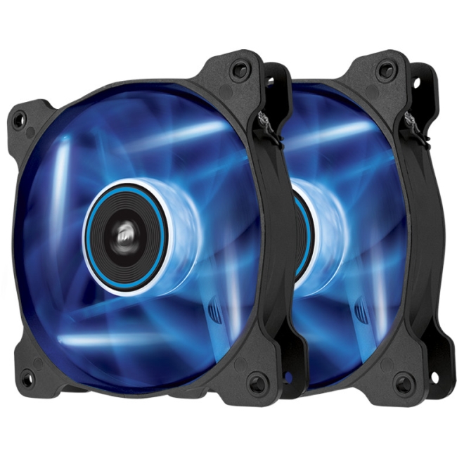 Corsair Air Series LED Blue Quiet Edition High Airflow 120mm Fan - Twin Pack CO-9050016-BLED AF120