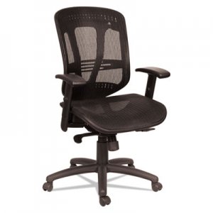 Alera Eon Series Multifunction Wire Mechanism, Mid-Back Suspension Mesh Chair, Black ALEEN4218