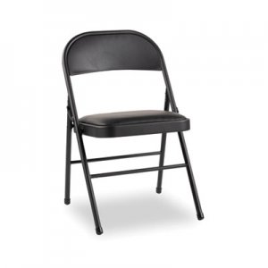 Alera Steel Folding Chair with Two-Brace Support, Padded Back/Seat, Graphite, 4/Carton ALEFC96B CHR014