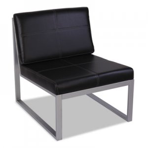 Alera Ispara Series Armless Cube Chair, 26-3/8 x 31-1/8 x 30, Black/Silver ALERL8319CS 9383G