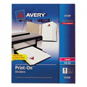Avery Customizable Print-On Dividers, 8-Tab, Letter AVE11528 11528