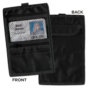 Advantus Travel ID/Document Holder, Hold 4 1/4 x 2 1/4 Cards, Black Nylon, 5/Pack AVT76345 76345