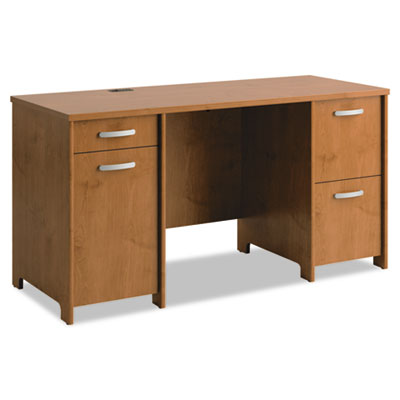 Office Connect by Bush Furniture Envoy Double Pedestal Desk (Box 2 of 2), 58w x 23 1/4d x 30
