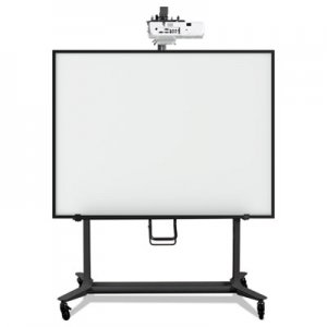 MasterVision Interactive Board Mobile Stand With Projector Arm, 76w x 26d x 86h, Black BVCBI350420 BI350420