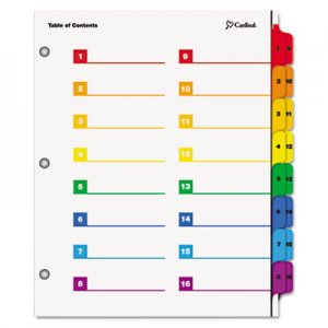 Cardinal OneStep Printable Table of Contents/Dividers, 32-Tab, 11 x 8 1/2, Multicolor CRD60970 60970