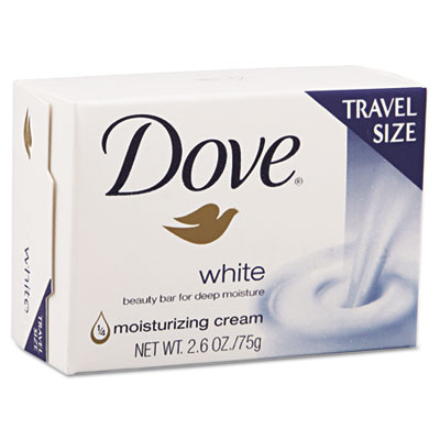 Dove White Travel Size Bar Soap with Moisturizing Lotion, 2.6oz, 36/Carton DVOCB126811 CB126811