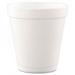 Dart Conex Hot/Cold Foam Drinking Cups, 10oz, Squat, White, 40/Bag, 25 Bags/Carton DCC10J12 10J12