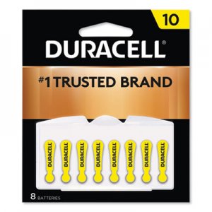 Duracell Lithium Medical Battery, 3V, #10, 8/Pk DURDA10B8ZM10 DA10B8