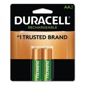 Duracell Rechargeable NiMH Batteries, AA, 2/PK DURNLAA2BCD DX1500B2N