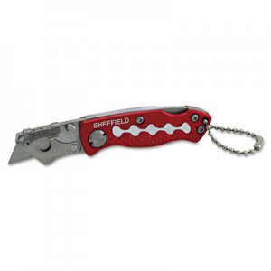 Great Neck Sheffield Mini Lockback Knife, 1 Utility Blade, Red GNS58116 58116