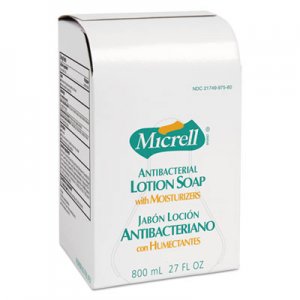Micrell Antibacterial Lotion Soap, Amber, 800mL Refill, 6/Carton GOJ975606 9756-06
