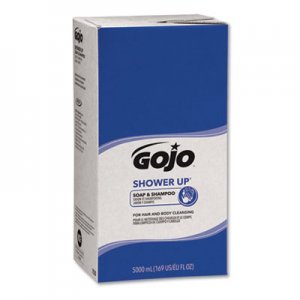 GOJO SHOWER UP Soap and Shampoo, Pleasant Scent, Rose Color, 5000mL Refill, 2/Carton GOJ7530 7530-02