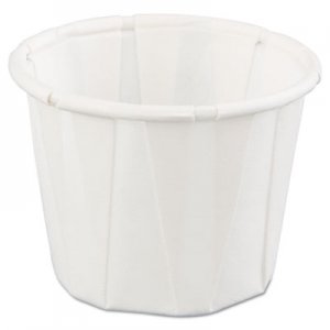 Genpak Squat Paper Portion Cup, .75oz, White, 250/Bag, 20 Bags/Carton GNPF075 F075