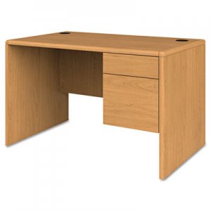 HON 10700 Series Single 3/4-Right Pedestal Desk, 48w x 30d x 29-1/2h, Harvest 107885RCC HON107885RCC H107885R