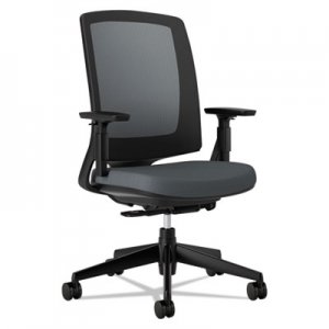 HON Lota Series Mesh Mid-Back Work Chair, Charcoal Fabric, Black Base 2281VA19T HON2281VA19T H2281.VA19.T