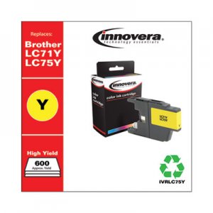 Innovera Remanufactured LC75Y High-Yield Ink, Yellow IVRLC75Y