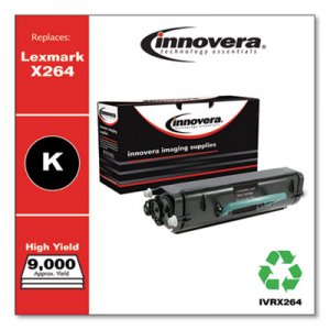 Innovera X264H11G Compatible Reman Toner, 9000 Page-Yield, Black IVRX264