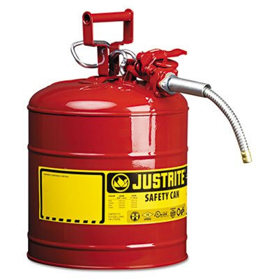 JUSTRITE AccuFlow Safety Can, Type II, 5gal, Red, 5/8" Hose JUS7250120 400-7250120