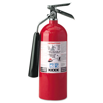 Kidde ProLine 5 CO2 Fire Extinguisher, 5lb, 5-B:C KID466180 408-466180